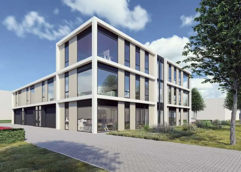 Modern bedrijfsverzamelgebouw